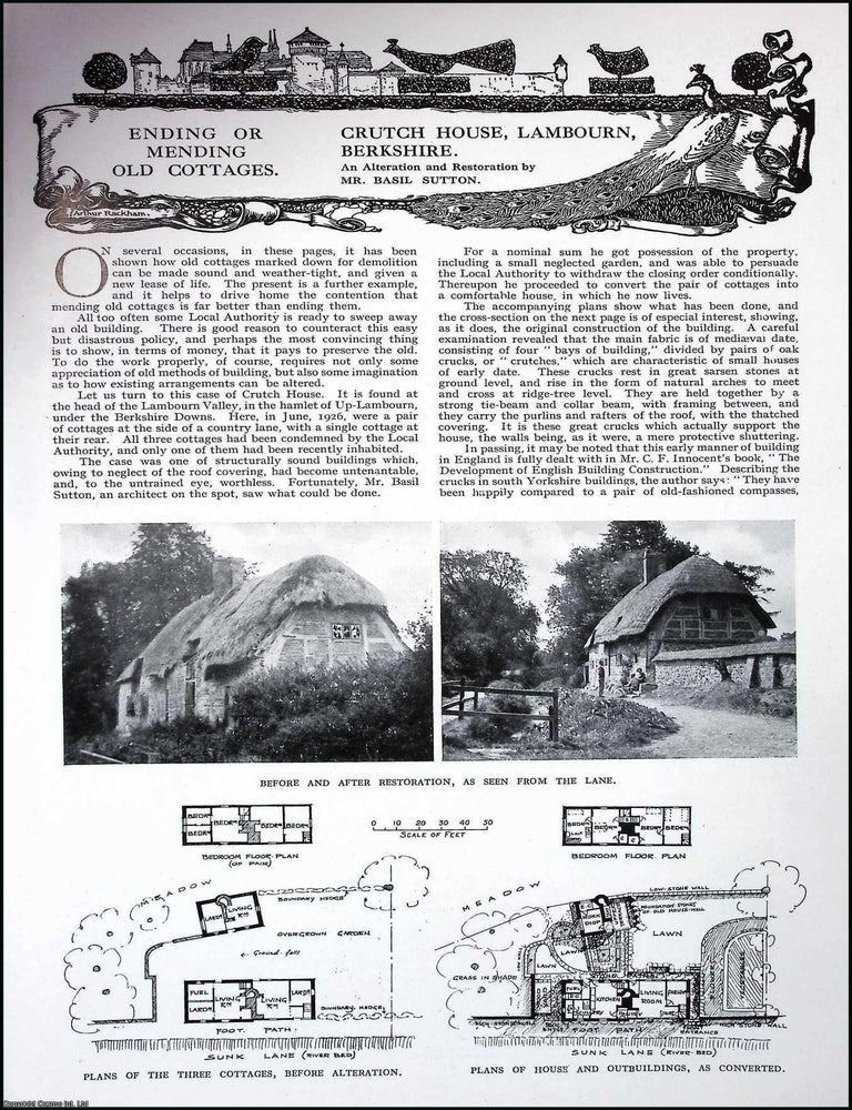 Item #518534 Crutch House, Lambourn, Berkshire. An Alteration & Restoration by Mr. Basil Sutton....