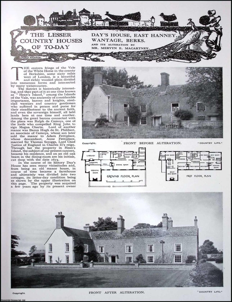Item #518554 Day's House, East Hanney, Wantage, Berkshire & its Alteration by Mr. Mervyn E....