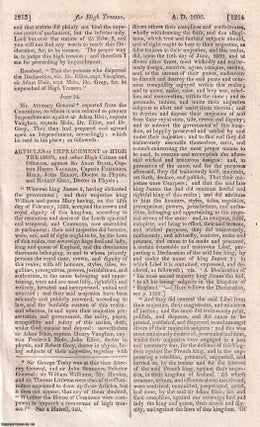 Proceedings against Sir Adam Blair and others, for High Treason, 1689-1690 ; A declaration of King James II.