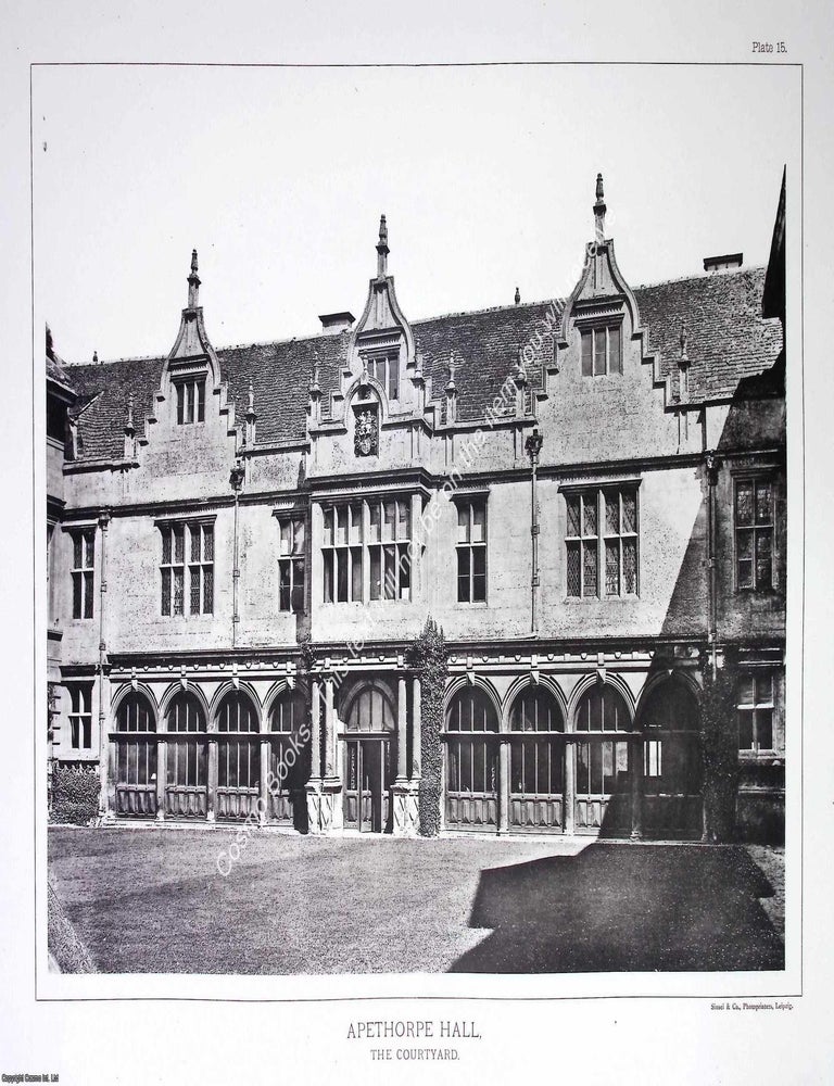 Item #519101 Apethorpe Hall, The Courtyard. A beautiful large black & white 1894 photographic...