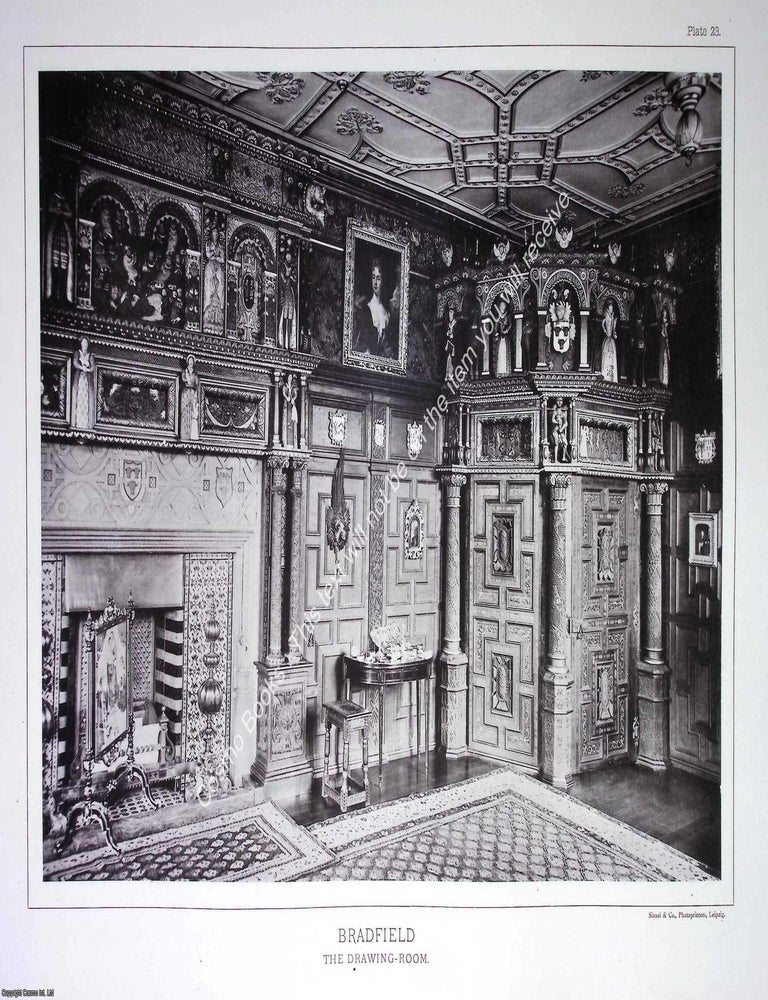 Item #519108 Bradfield, The Drawing-Room. A beautiful large black & white 1894 photographic...