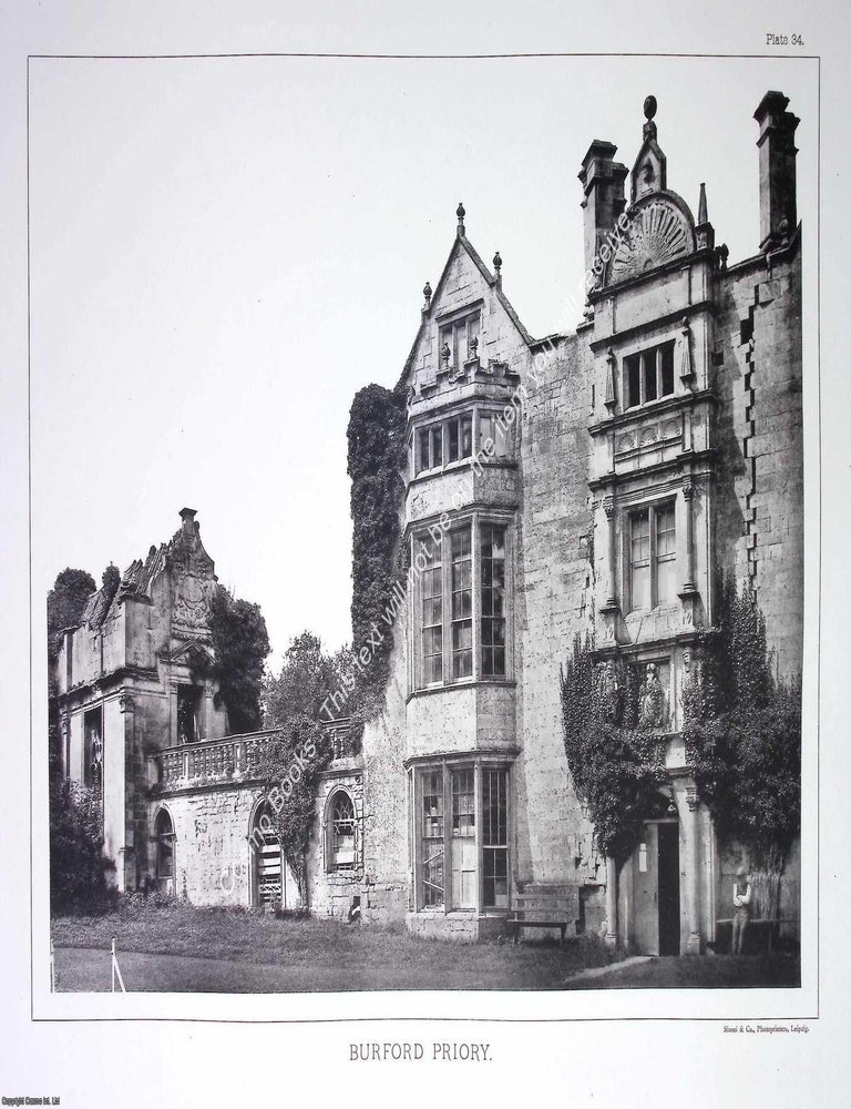 Item #519118 Burford Priory. A beautiful large black & white 1894 photographic collotype...