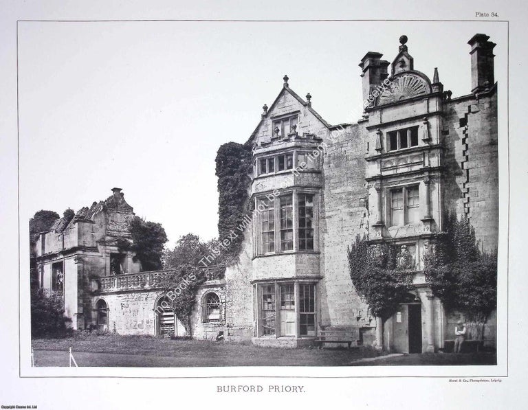 Item #519118 Burford Priory. A beautiful large black & white 1894 photographic collotype...