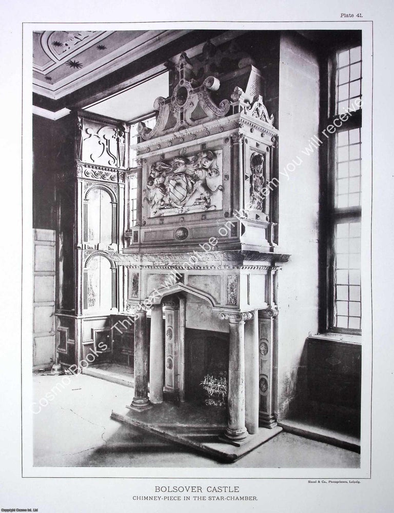 Item #519125 Bolsover Castle, Chimney-Piece in the Star-Chamber. A beautiful large black &...