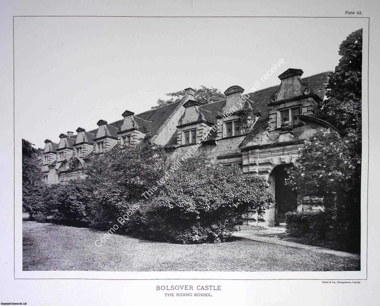 Item #519126 Bolsover Castle, The Riding School. A beautiful large black & white 1894...