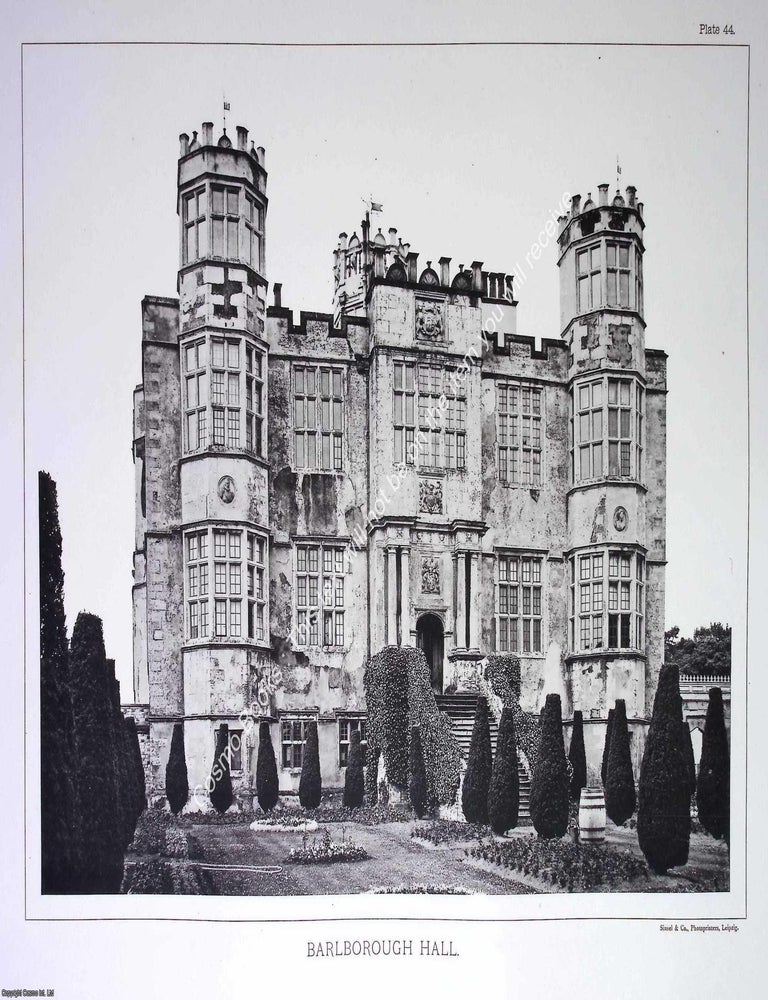 Item #519128 Barlborough Hall. A beautiful large black & white 1894 photographic collotype...