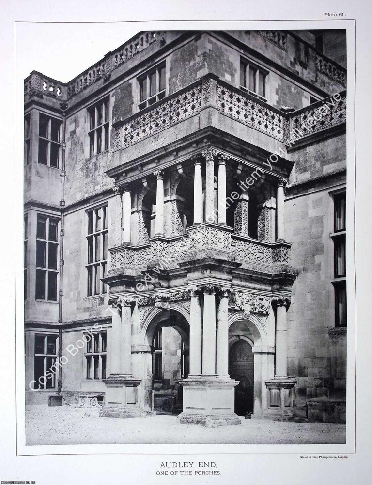 Item #519144 Audley End, one of the Porches. A beautiful large black & white 1894...