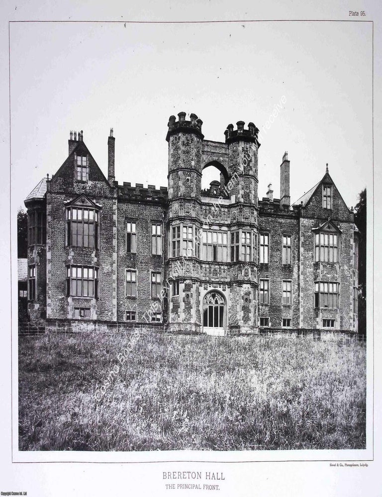Item #519172 Brereton Hall, The Principal Front. A beautiful large black & white 1894...