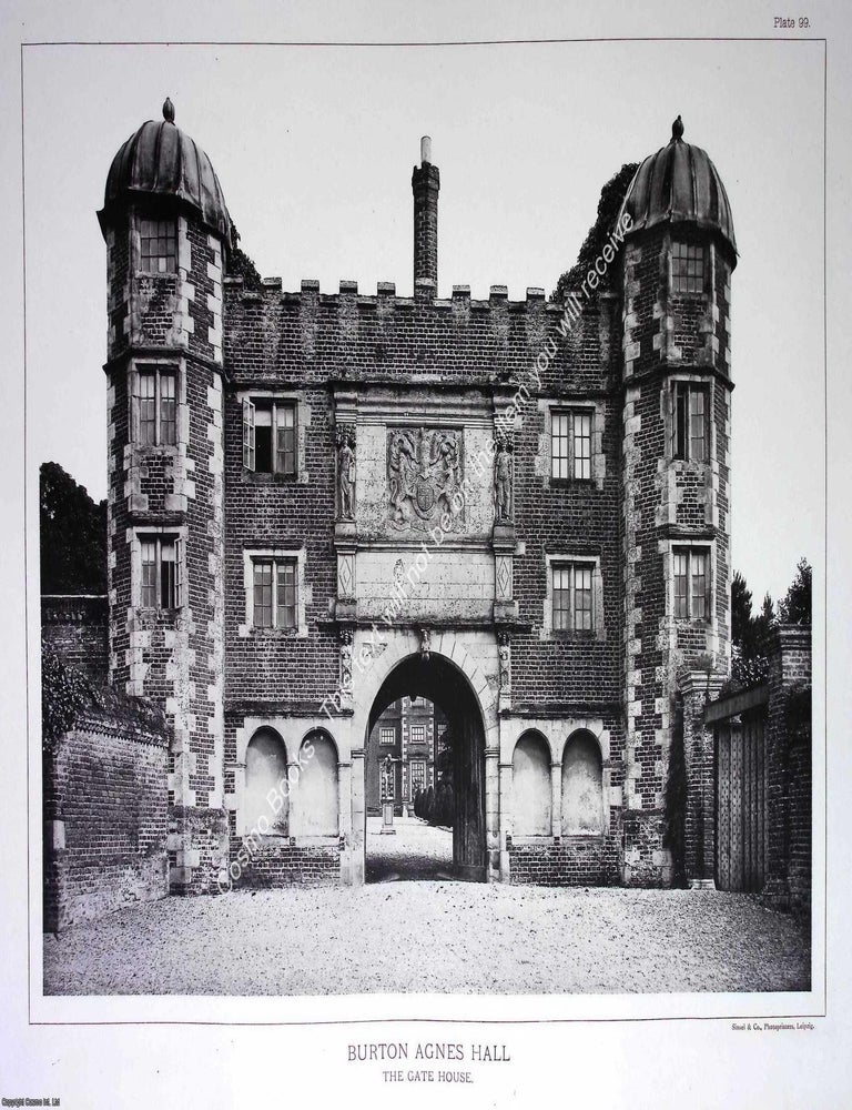 Item #519176 Burton Agnes Hall, The Gate House. A beautiful large black & white 1894...