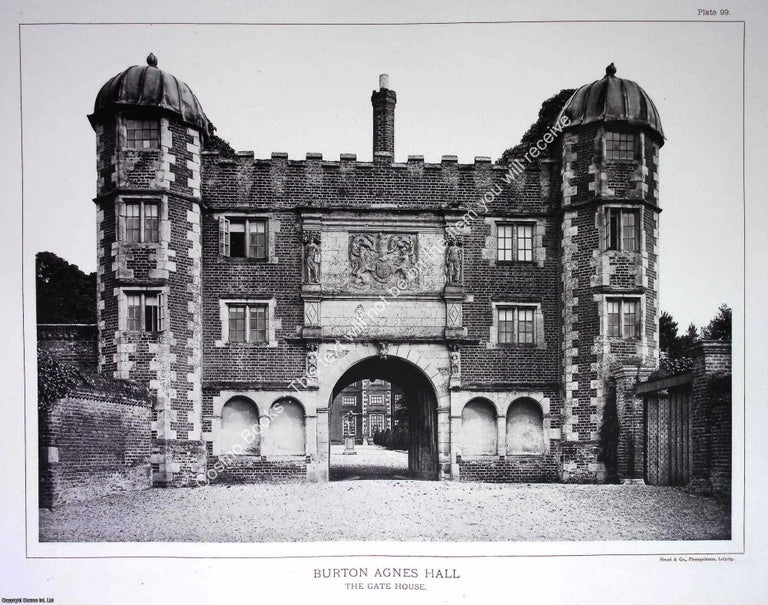 Item #519176 Burton Agnes Hall, The Gate House. A beautiful large black & white 1894...