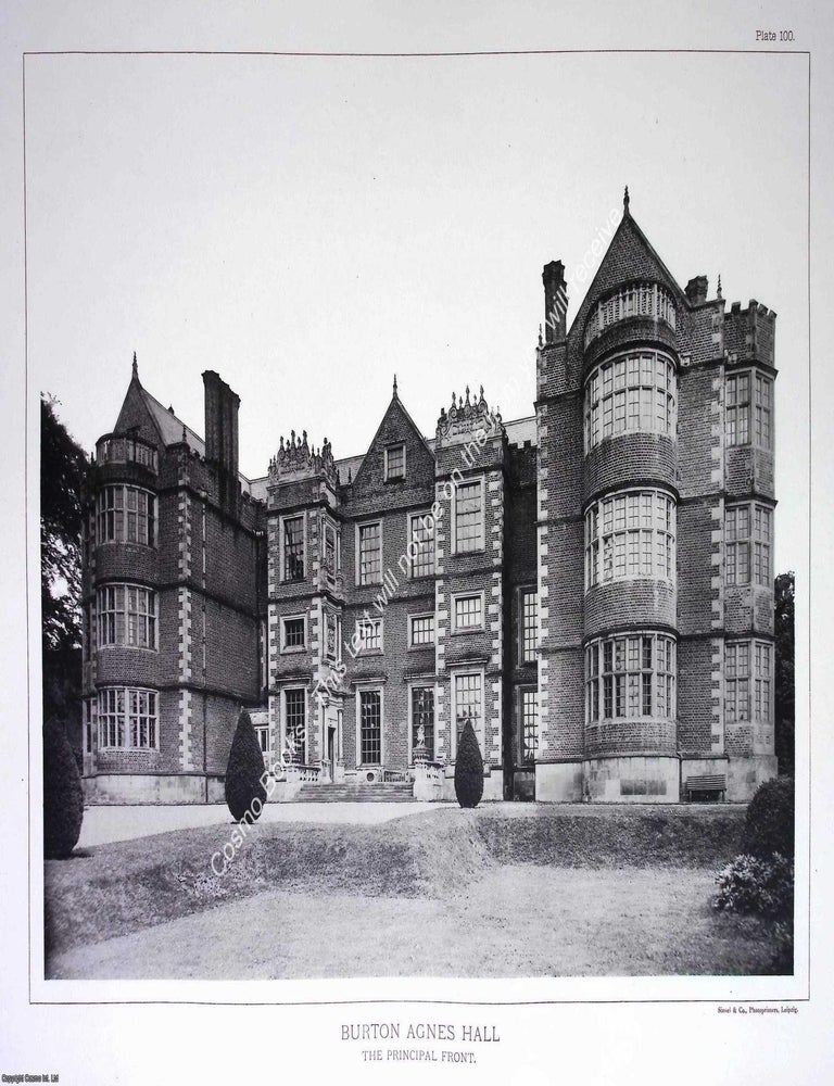 Item #519177 Burton Agnes Hall, The Principal Front. A beautiful large black & white 1894...
