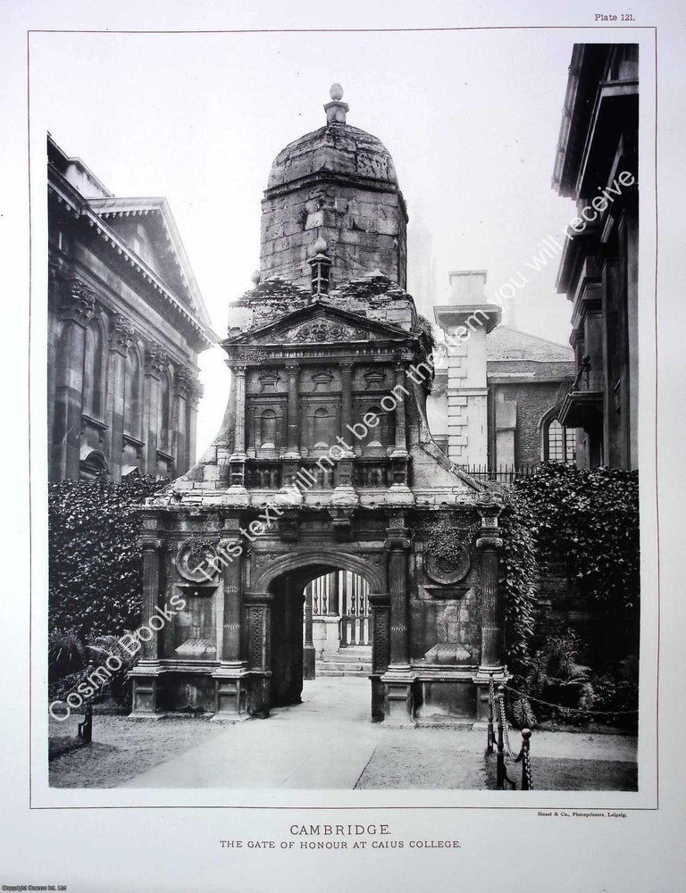 Item #519195 Cambridge, The Gate of Honour at Caius College. A beautiful large black & white...