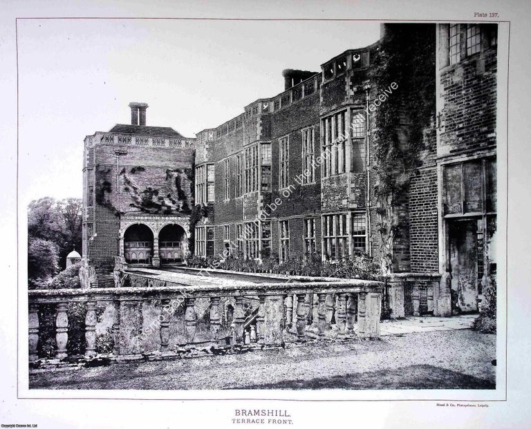 Item #519209 Bramshill, Terrace Front. A beautiful large black & white 1894 photographic...