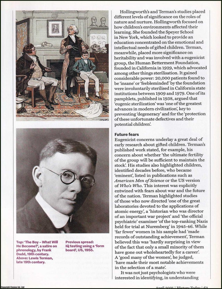 Item #519225 Future Leaders or Social Outcasts ? Examines the history of society's obsession with...