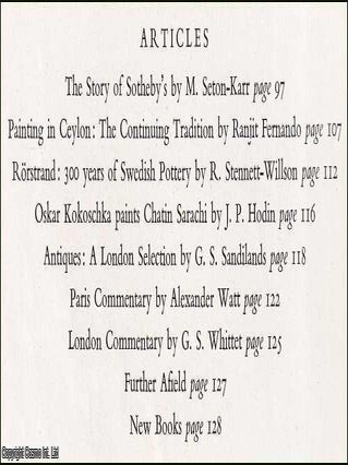 The Studio. An Illustrated Magazine of Fine & Applied Art. Volume 158 no. 799, November, 1959.