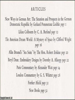 The Studio. An Illustrated Magazine of Fine & Applied Art. Volume 157 no. 790, January, 1959.