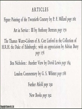The Studio. An Illustrated Magazine of Fine & Applied Art. Volume 143 no. 711, June, 1952.