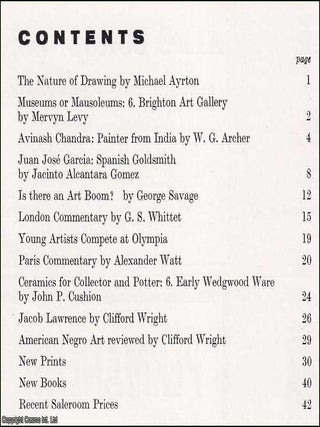 The Studio. An Illustrated Magazine of Fine & Applied Art. Volume 161 no. 813, January, 1961.