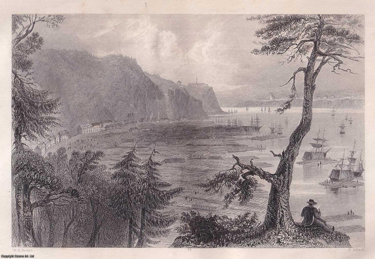 Item #519395 1868 : Timber Depot near Quebec. An original Steel Engraving from Tomlinson's...