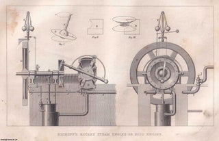 1868 : Crampton's Railway Locomotive Engine ; Nasmyth's Patent Steam Hammer & Bishopp's Rotary Steam Engine or Disc Engine. 3 original Steel Engravings from Tomlinson's Cyclopaedia of Useful Arts, 1868.
