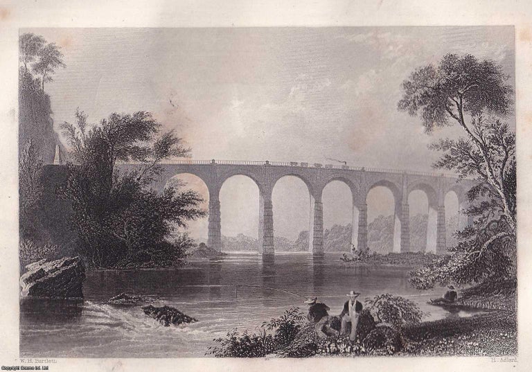 Item #519399 1868 : Viaduct on Baltimore and Washington Railroad. An original Steel Engraving...
