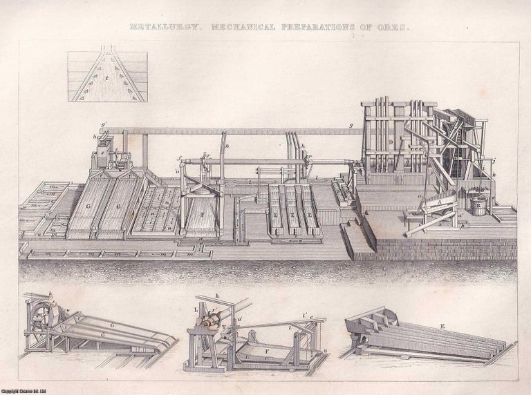 Item #519401 1868 : Mechanical Preparations of Ores & A Mill for Crushing Ores. 2 original...