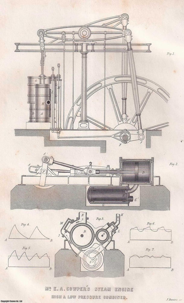 Item #519405 1868 : Mr. E.A. Cowper's Steam Engine : High & Low Pressure Combined. An...
