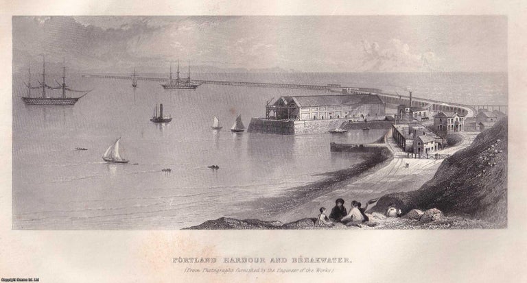 Item #519407 1868 : Portland Harbour & Breakwater. An original Steel Engraving from...