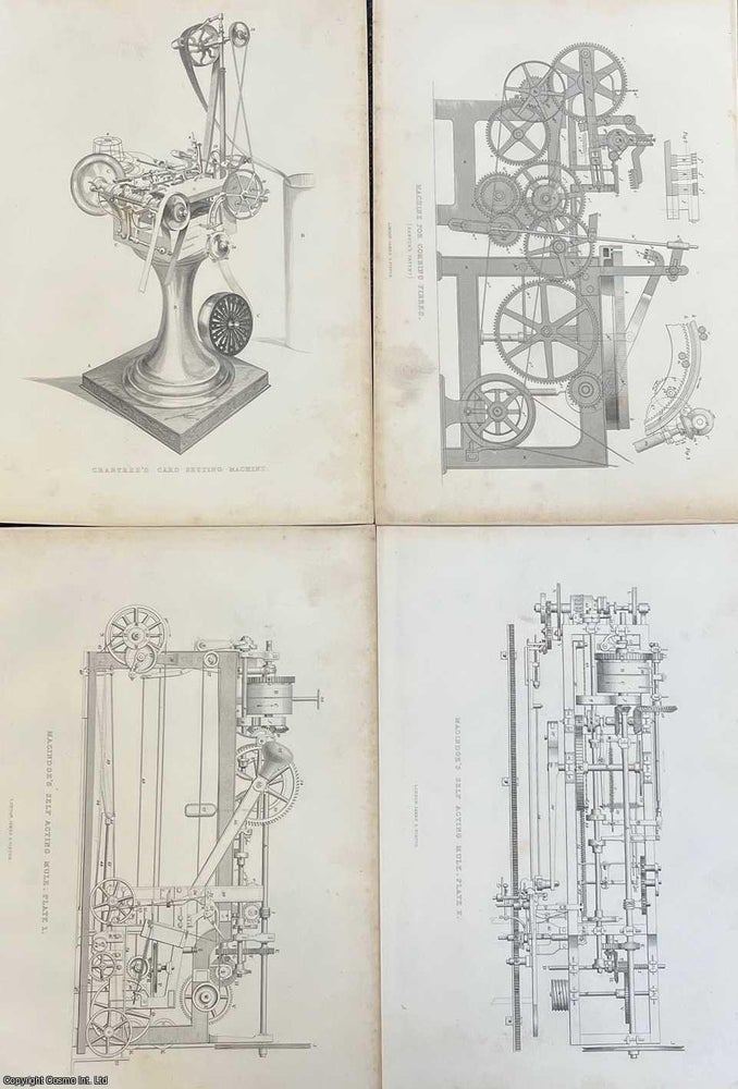 Item #519410 1868 : Crabtree's Card Setting Machine ; Macindoe's Self Acting Mule &...