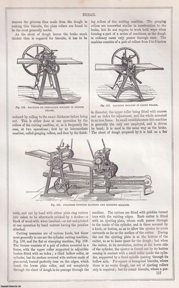 Item #519416 1868 : Bread. An original article from Tomlinson's Cyclopaedia of Useful Arts,...