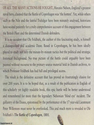 The Battle of Copenhagen, 1801.