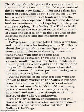 Valley of the Kings : A richly detailed historical and archaeological account of Egypt's most famous burial site.