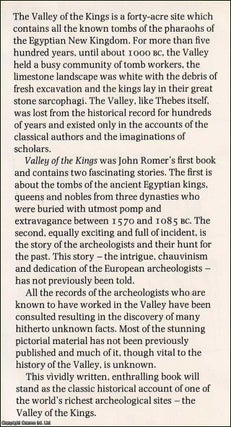 Valley of the Kings : A richly detailed historical and archaeological account of Egypt's most famous burial site.
