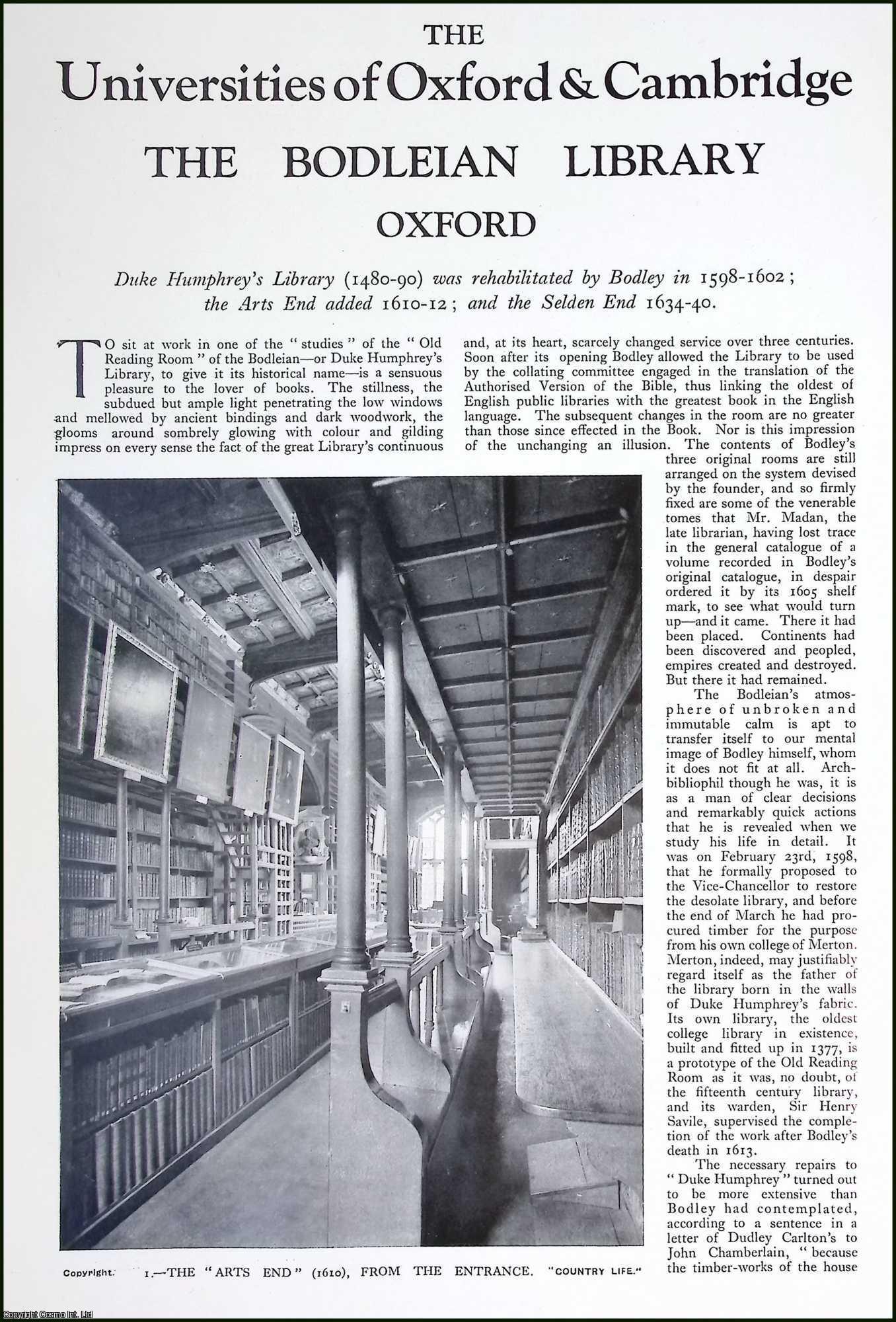 The Bodleian Library Oxford. Duke Humphrey's Library 1480-90 was ...