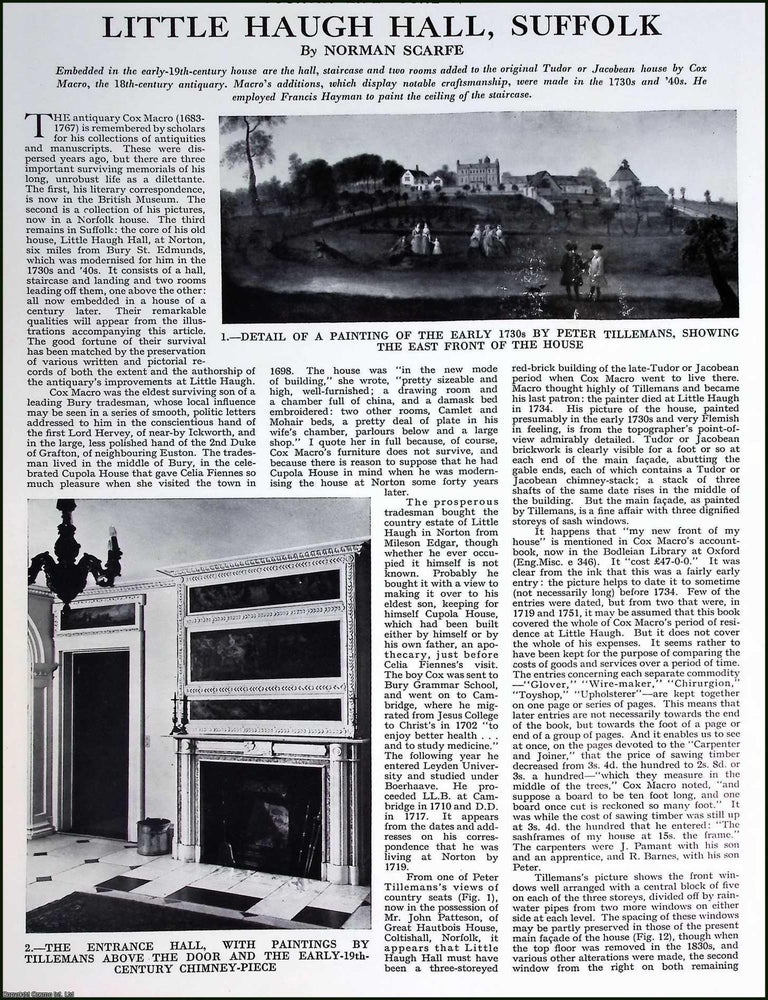 Item #519777 Little Haugh Hall, Suffolk. Several pictures and accompanying text, removed from an...