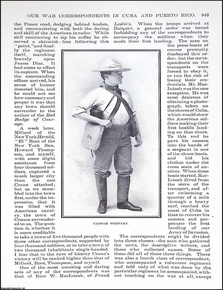 Item #519967 War Correspondents in Cuba & Puerto Rico. An article printed in 1899, written by Richard Harding Davis : 11 pages, several portraits. SPANISH AMERICAN WAR.
