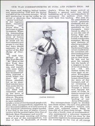 War Correspondents in Cuba & Puerto Rico. An article printed in 1899, written by Richard. SPANISH AMERICAN WAR.