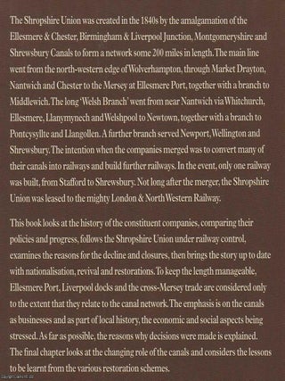 The Shropshire Union Canal : From the Mersey to the Midlands and Mid-Wales. By Peter Brown.