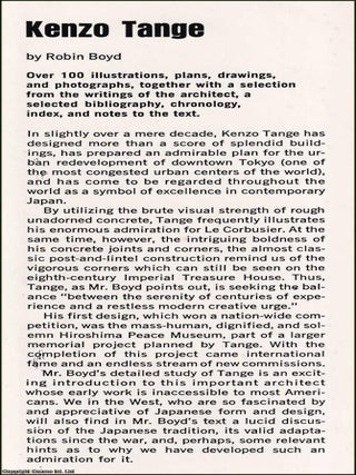 Kenzo Tange : Makers of Contemporary Architecture.