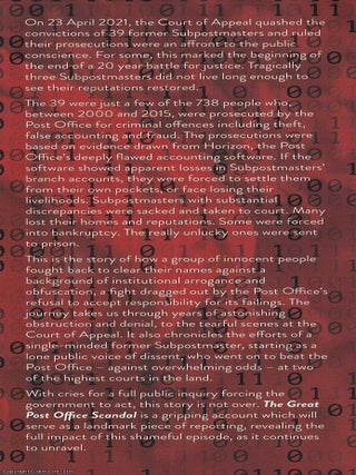 The Great Post Office Scandal : The fight to expose a multimillion pount IT disaster which put innocent people in jail.