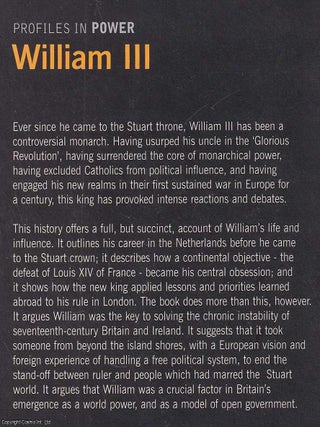 William III : Profiles in Power.