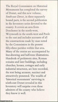 Dorset, South East, Volume 2, part 3 : An Inventory of Historical Monuments in the County of Dorset, South East. Royal Commission on Historic Monuments.
