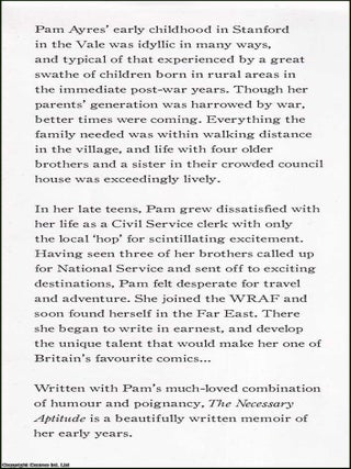 Pam Ayres : The Necessary Aptitude. A memoir.