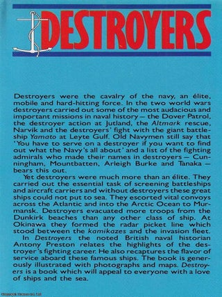 Destroyers : The development, design, & combat roles of destroyers from their origins in the late 19th century through the Cold War.