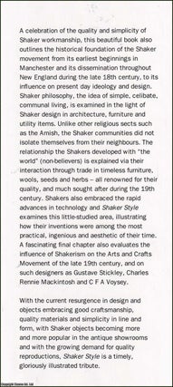 Shaker Style : A Celebration of the Beautiful Workmanship of the Shaker Movement.