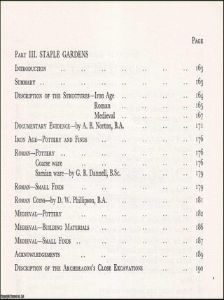 Winchester Excavations, 1949-1960. Volume 1.