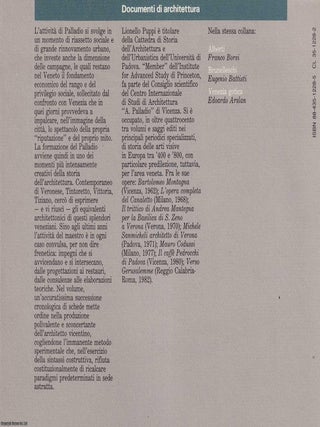 Andrea Palladio : Opera Completa. Una monografía italiana sobre la vida y la obra completa del arquitecto renacentista Andrea Palladio.