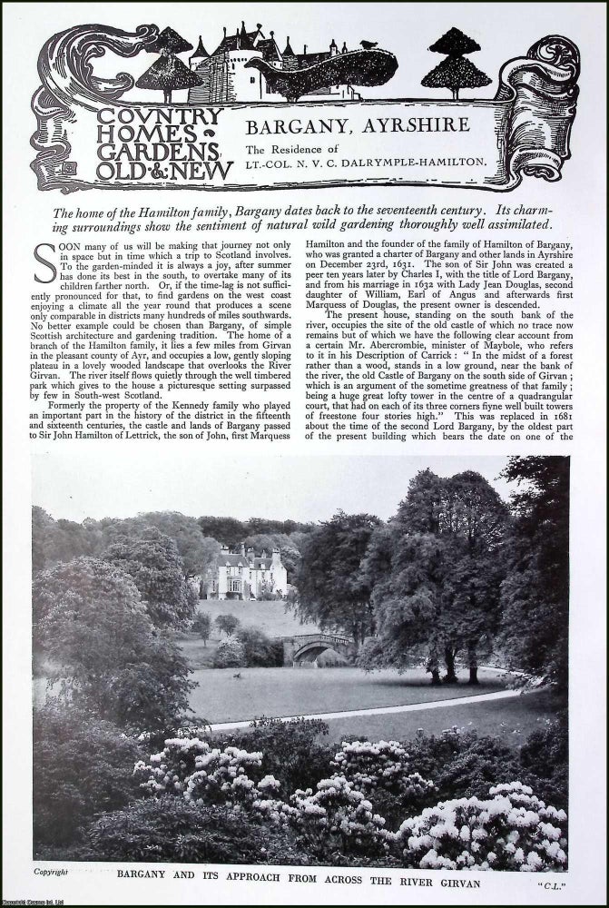 Item #520704 Bargany, Ayrshire. The Residence of LT.-Col.N.V.C. Dalrymple-Hamilton. Several...