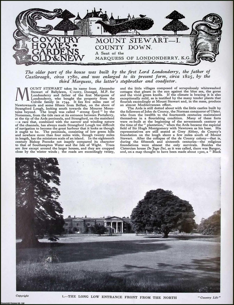 Item #520713 Mount Stewart, County Down. A Seat of the Marquess of Londonderry. Several pictures...