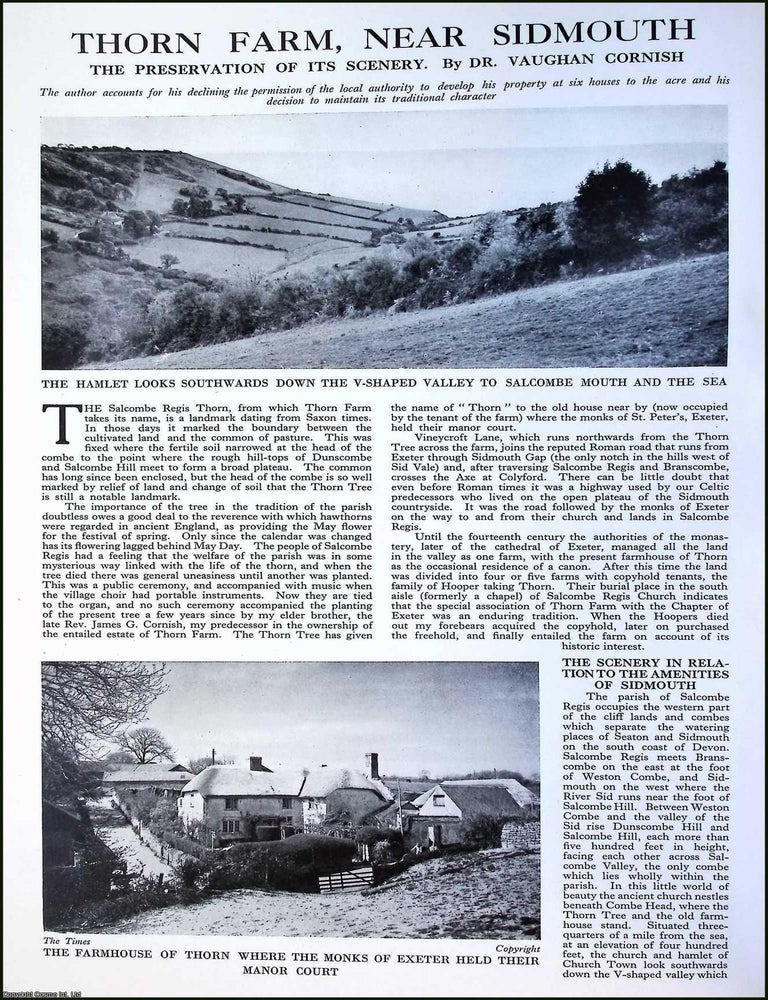 Item #520763 Thorn Farm, Near Sidmouth. The Preservation of its Scenery. Several pictures and...